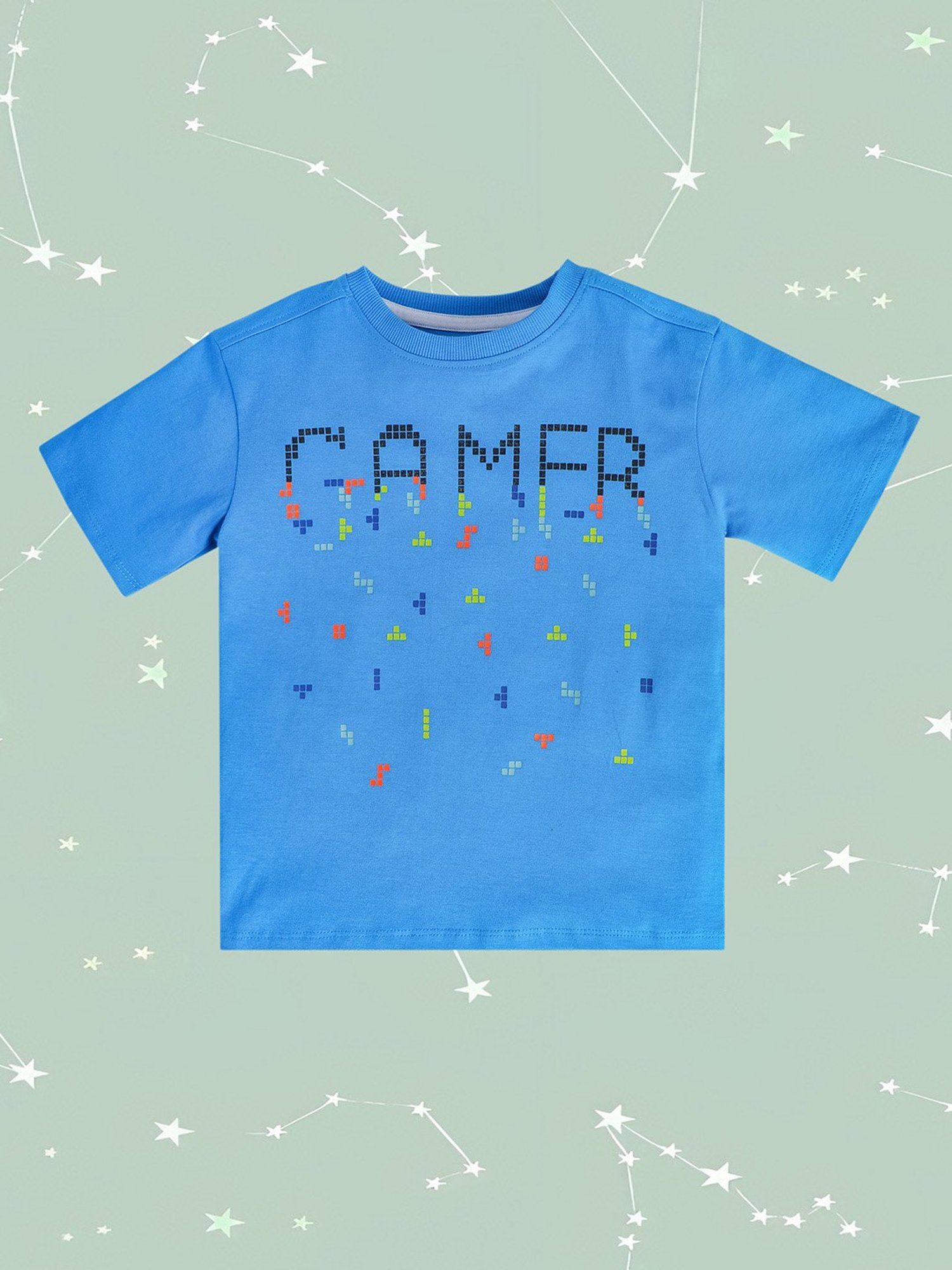 MINIKLUB Boys Blue Printed T-Shirt