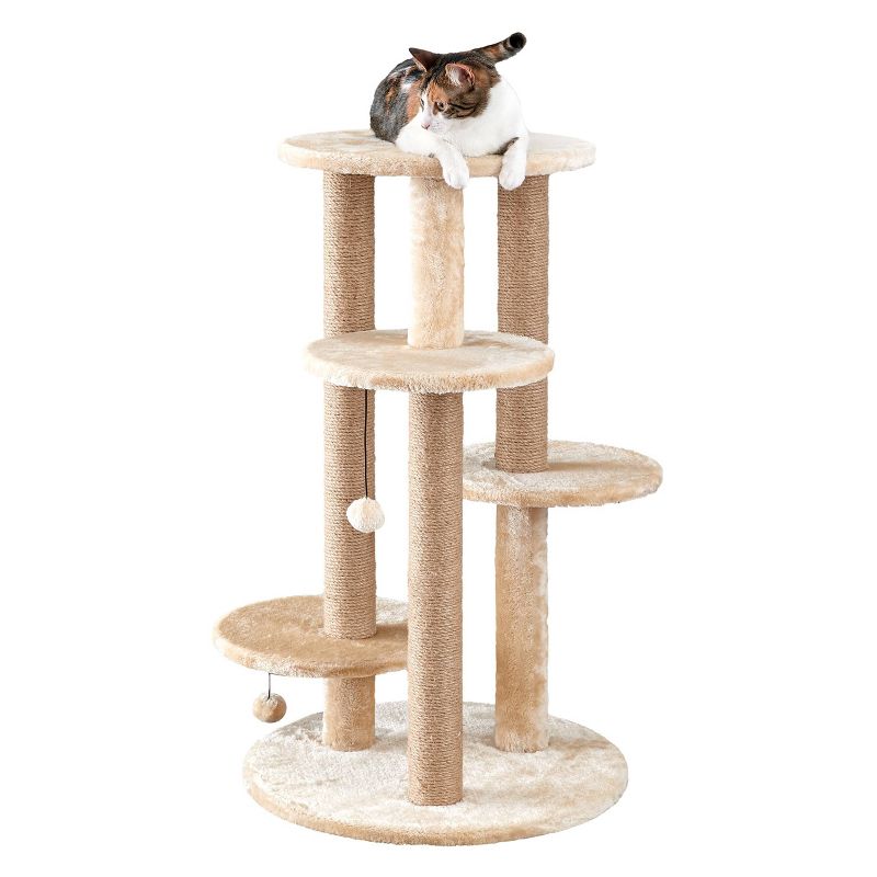 Hauspanther Step Perch Cat Scratcher - Espresso
