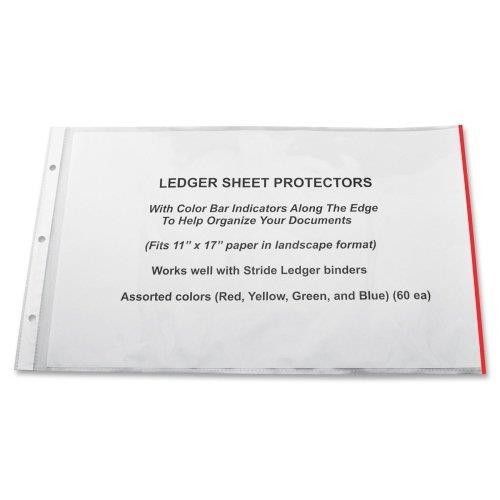 Stride Sheet Protectors 11"x17" 15/BX CL/ AST Color Bars 61400
