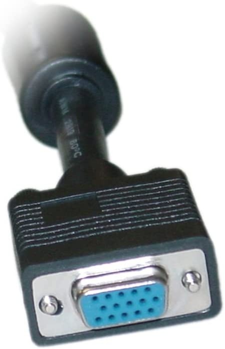 ACL 10 Feet HD15 Male to HD15 Female SVGA Extension Cable with Ferrite Bead Coaxial Construction Double Shielded Black 1 Pack