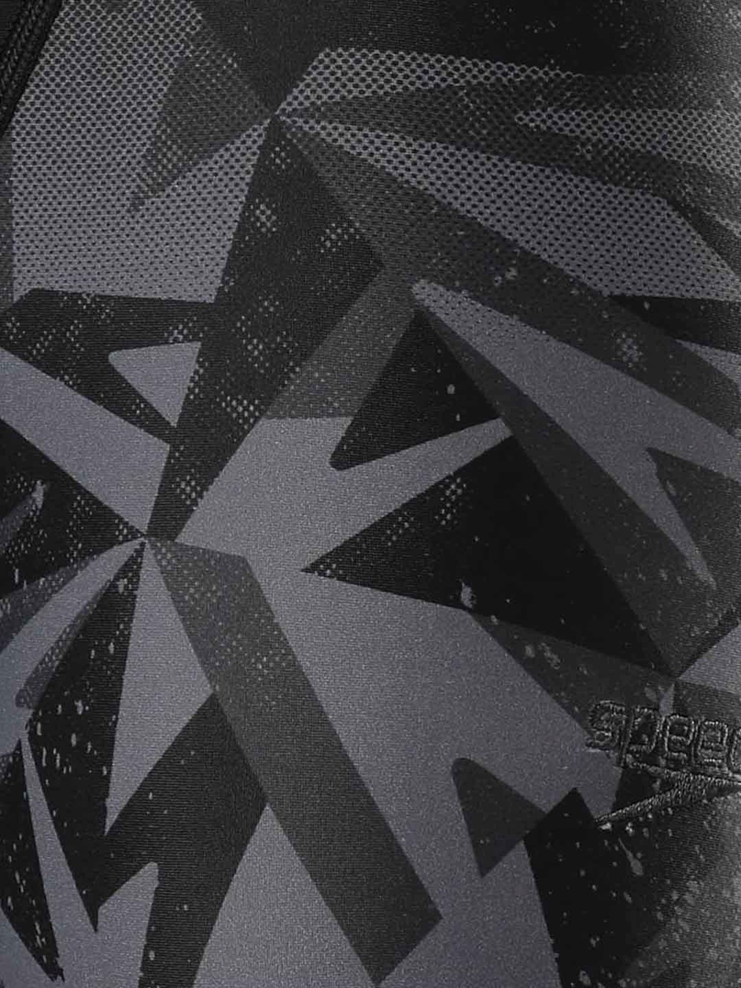 Speedo Metal Black Regular Fit Printed Swim Shorts