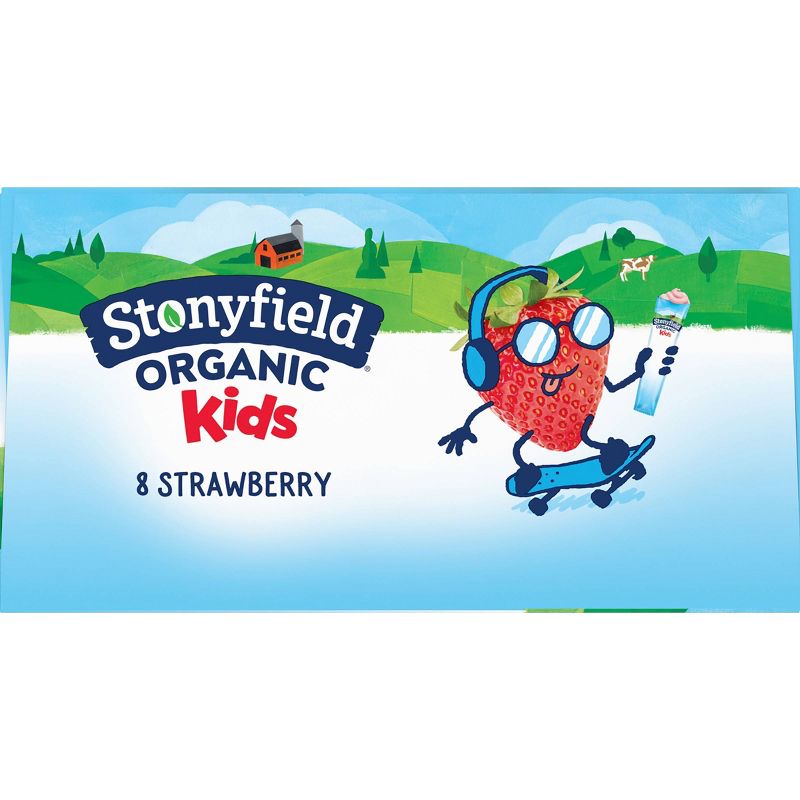 Stonyfield Organic YoKids Low Fat Strawberry Kids' Greek Yogurt Squeezers - 2oz/8ct