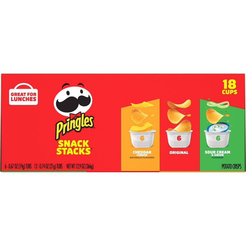 Pringles Snack Stacks Variety Pack Potato Crisps Chips - 12.9oz/18ct