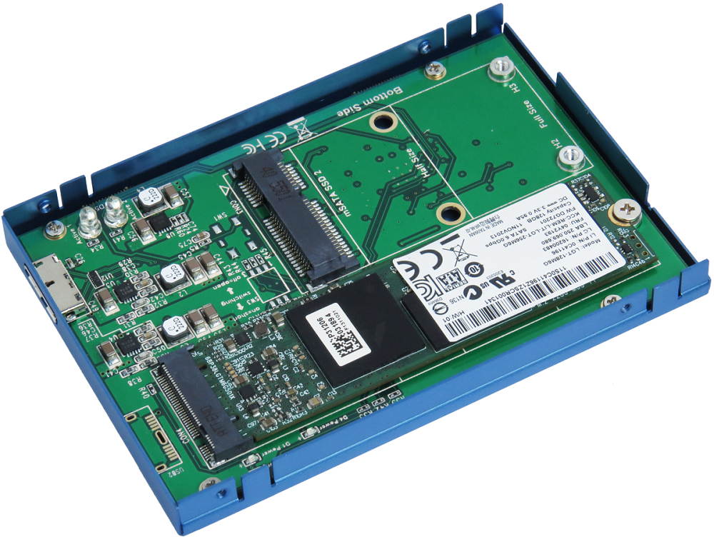 Innocard USB 3.1 / 10Gbps micro B type to M.2 SSD & mSATA SSD Convertor with 2.5" Enclosure 
(M.2 & mSATA SSD  simultaneous)