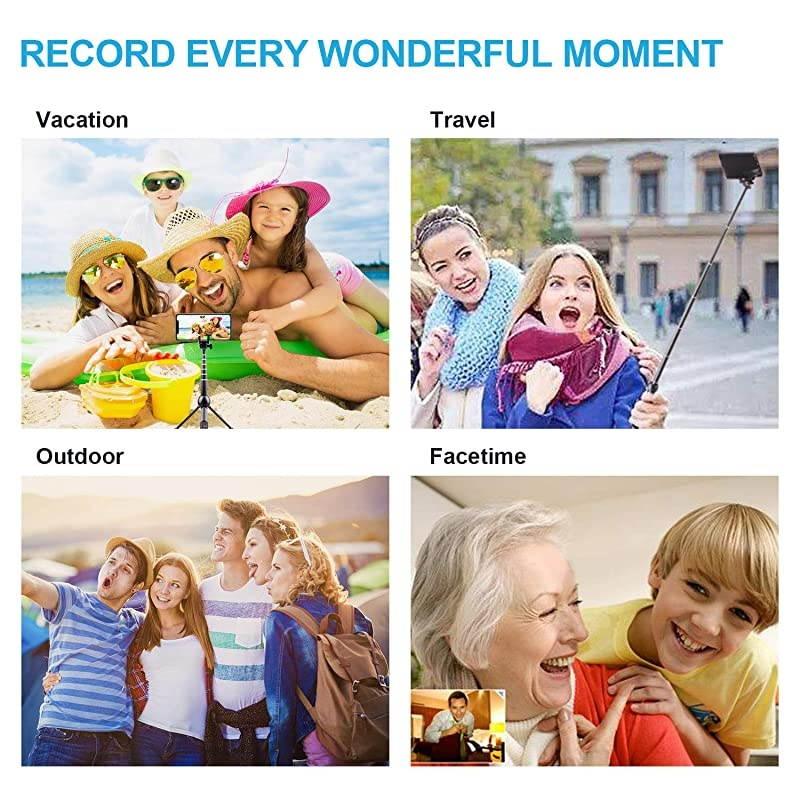 Selfie Stick Tripod Bluetooth  45 Inch Phone Tripod Extendable iPhone Stand Tripod with Wireless Remote Shutter Compatible iPhone Xs MAXXRX88P77P66PGalaxy Note 8S9+S9 More