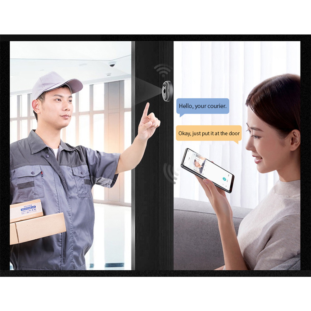 HOMEMAXS Security Wi-Fi Video Doorbell, 4.3 Inch Smart Visual Cat Eye, 720P Video, Motion Activated Alerts, Easy Installation And Two-way talk with noise cancellation Grey