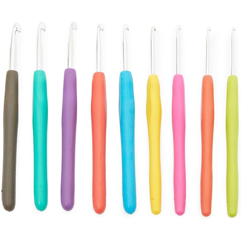 Bright Creations 55 Pieces Crochet Kit with Hooks and Medium 4 Acrylic Yarn, Sewing Kits, Arts and Crafts