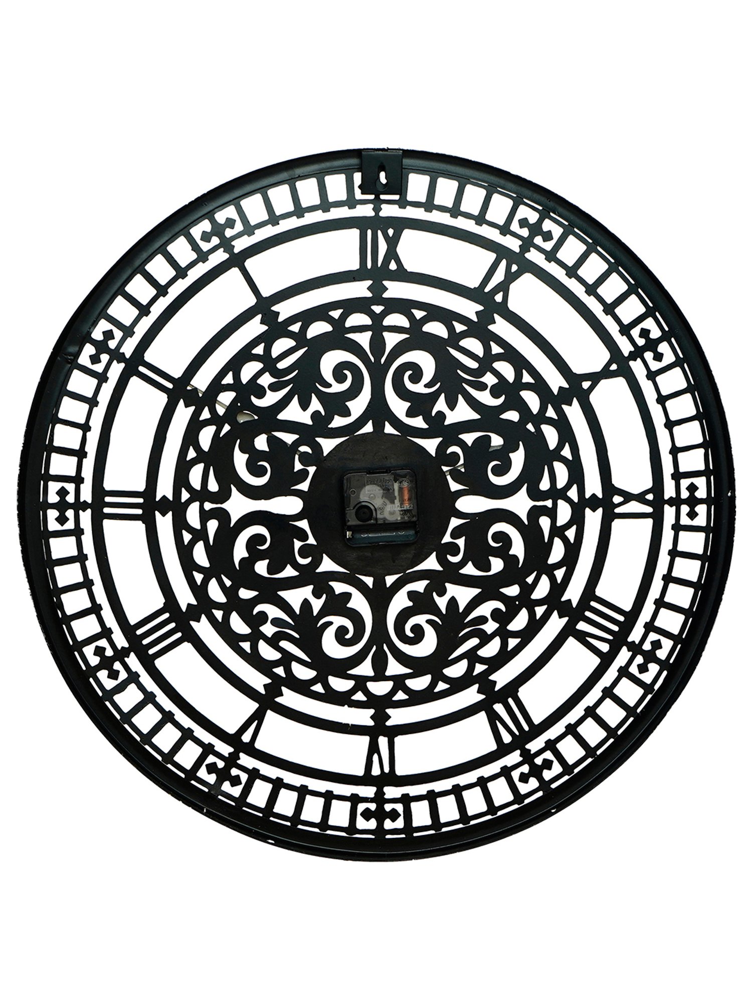 CHRONIKLE Round Black Iron Wall Clock