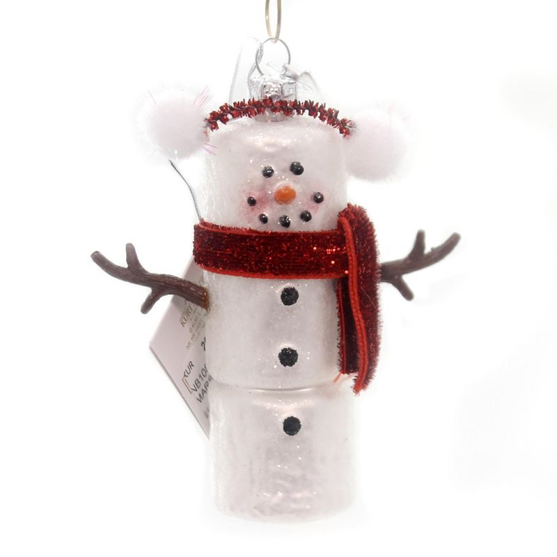 Noble Gems Marshmellow Snowman Christmas Ornament Ear Muffs  -  Tree Ornaments