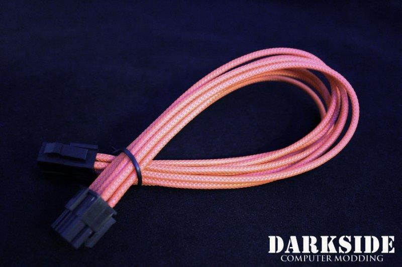 Darkside 4+4 EPS 12" (30cm) HSL Single Braid Extension Cable - Orange UV (DS-0232)