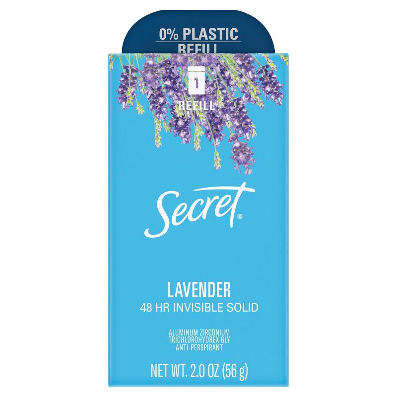Secret Invisible Solid Antiperspirant & Deodorant Lavender Scent Refill Pod -  2oz