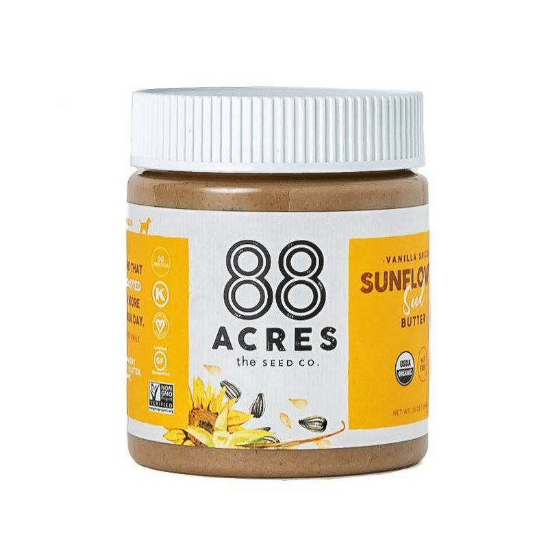 88 Acres Vanilla Spiced Sunflower Seed Butter Jar - 10oz
