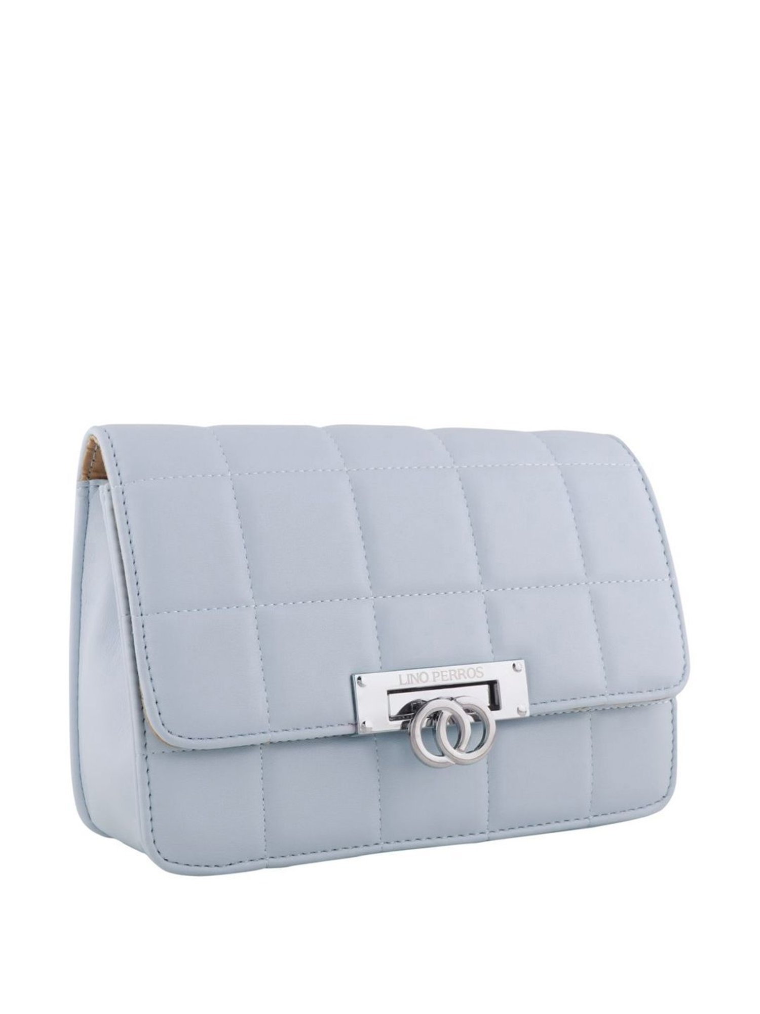 Lino Perros Blue Quilted Medium Sling Handbag