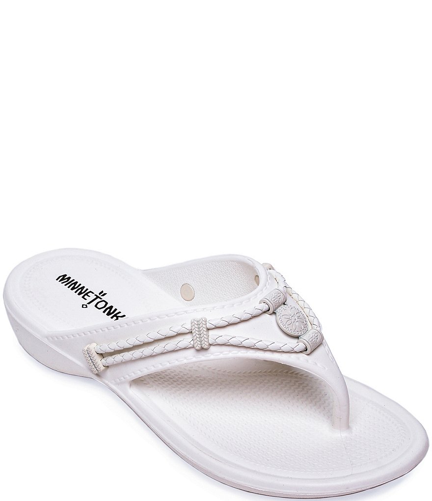 Minnetonka Silverthorne Prism Waterproof Wedge Thong Sandals