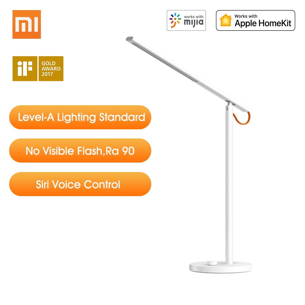 Original Xiaomi Mijia Mi LED Desk Lamp 1S Foldable Ra90 Table Lamp 4 Lighting Modes For Apple HomeKit Mi Home APP Siri Voice Control 100V-240V
