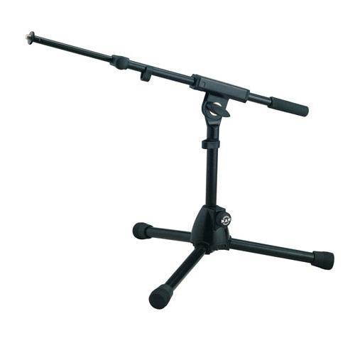 K&M 25950 Rein Extra Low Design Microphone Stand with 2x Boom Arm, Black