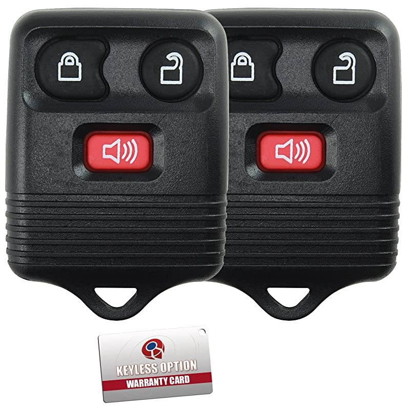 Replacement Keyless Entry Remote Control Key Fob Clicker Transmitter 3 Button Black