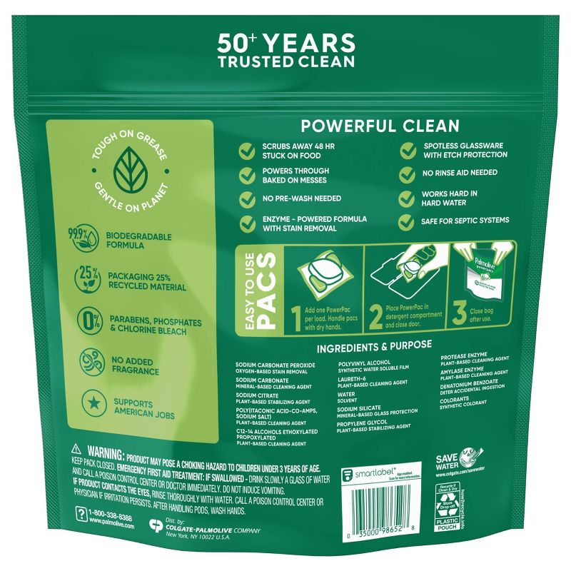 Palmolive PowerPacs Dishwasher Pods - 60ct