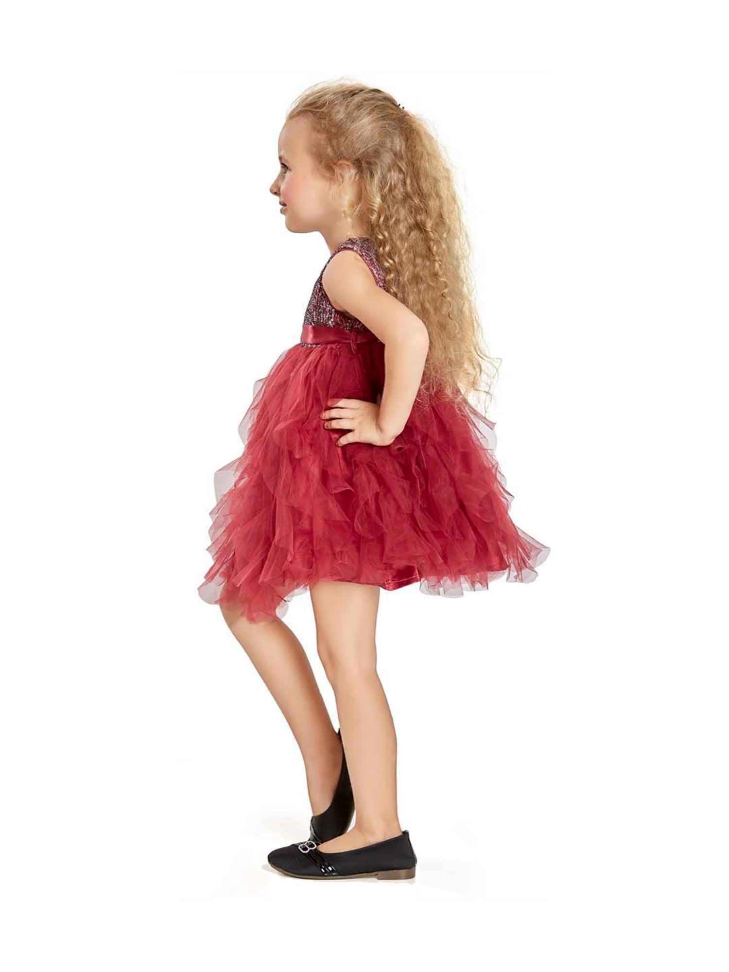 Peppermint Kids Red Sequence Dress