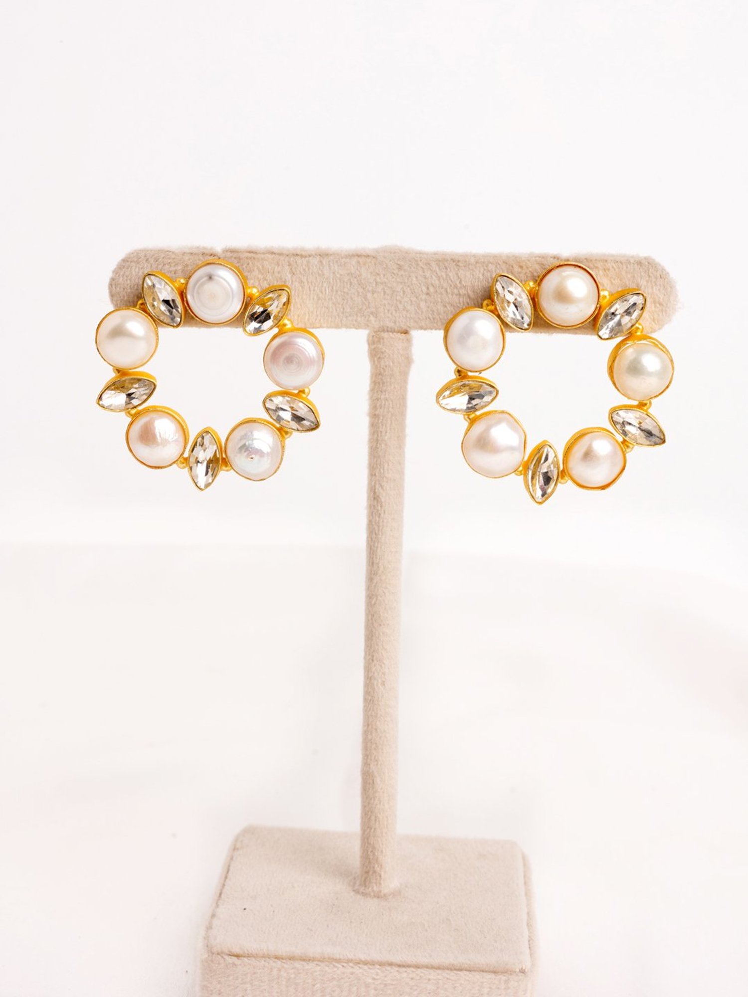 Perfectly Average Madelyn Diamond Pearl Earrings