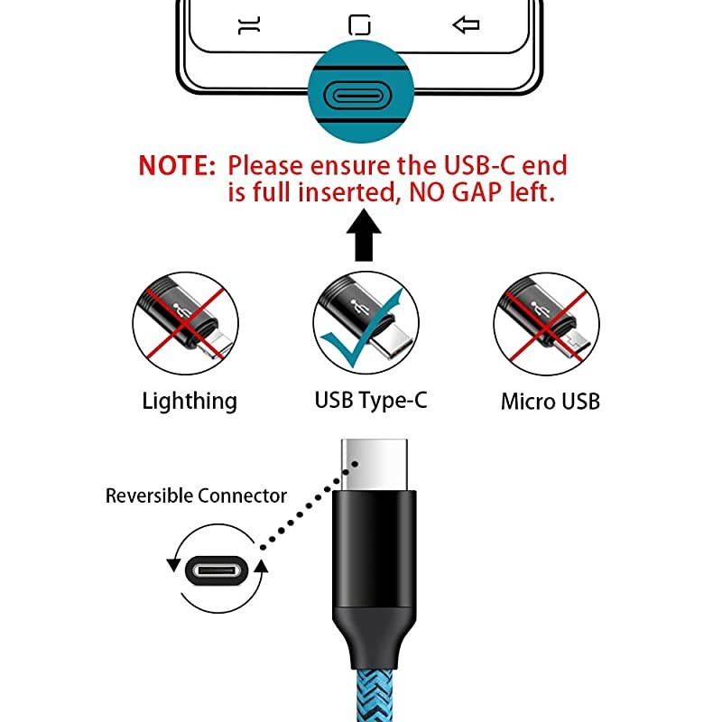 C Charger Set for Samsung Galaxy S20 PlusUltraS10eS10 Note 20109 A01 A11 A20 A50 A51 A71 Google Pixel 4 XL43 XL33a XL3a2 XL2XLDual Car Charger Adapter Wall Charger 6FT Type C Cord