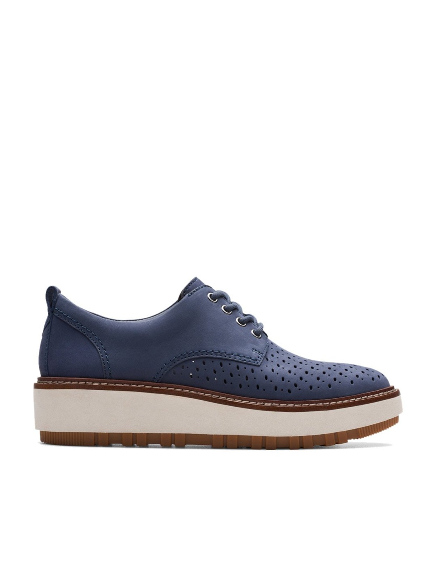 Clarks Women's OriannaW Navy Derby Shoes