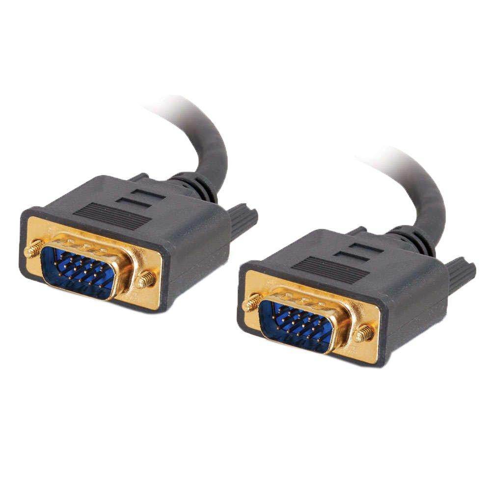 C2G 28243 VGA Cable - Flexima VGA Monitor Cable M/M, in-Wall CL3-Rated, Black (6 Feet, 1.82 Meters)