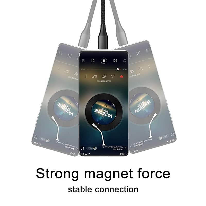 Gen10 3 in 1 Nylon Fast Charging Cable Compatible with Micro USB & USB-C Smartphones and i-Product (5 Pack,1ft red,3.3ft/5ft/6.6ft/6.6ft Black)