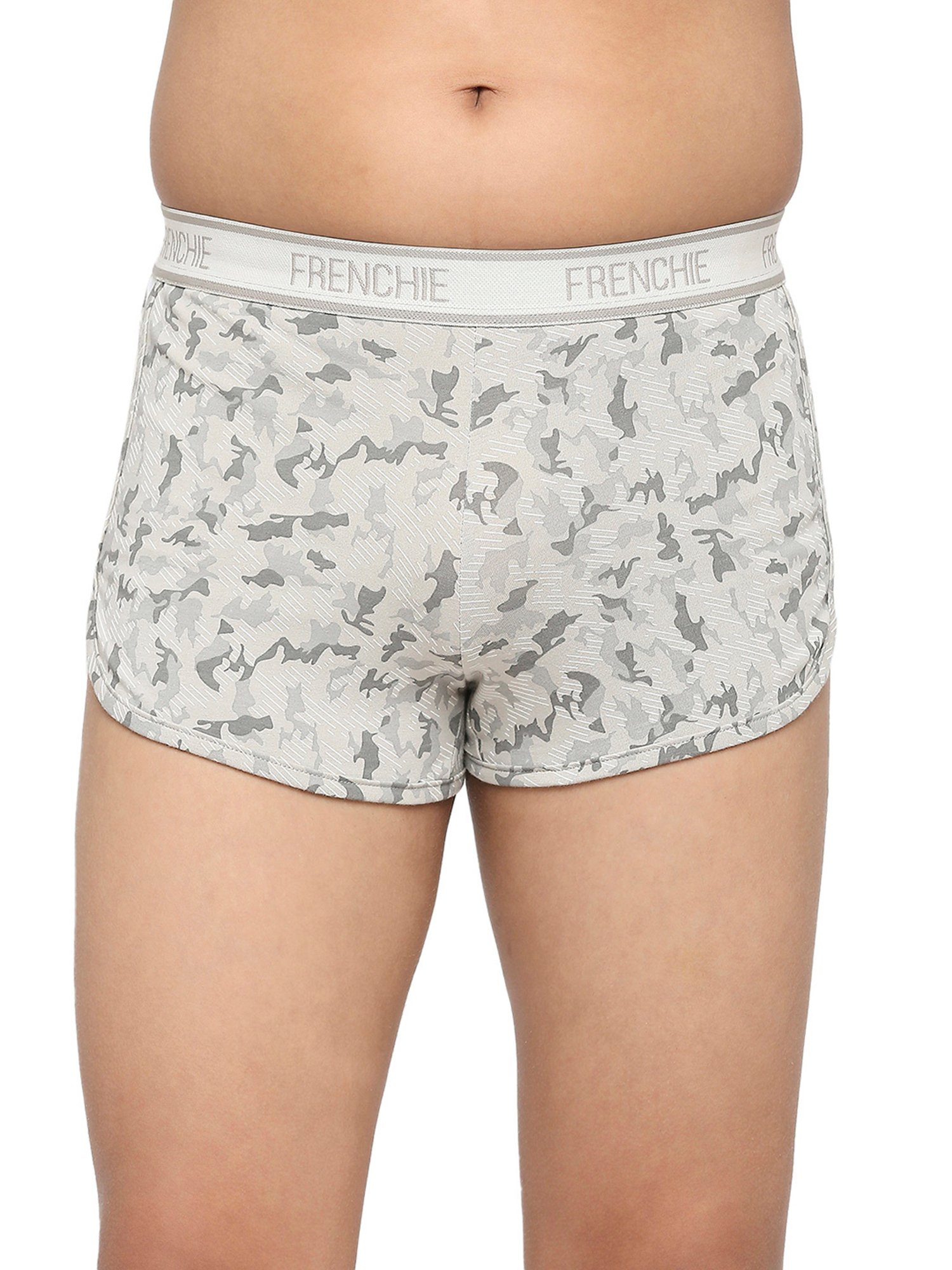 Frenchie Kids Grey Camouflage Trunks (Pack Of 2)