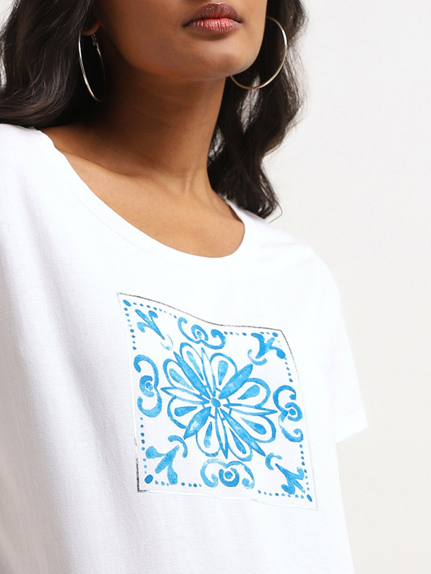 LOV by Westside White Printed T-Shirt