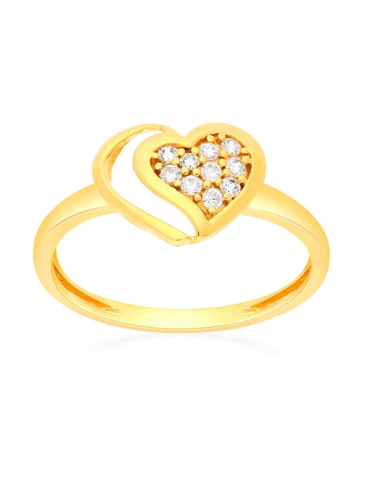 Malabar Gold and Diamonds 18k Gold Heart Ring for Women