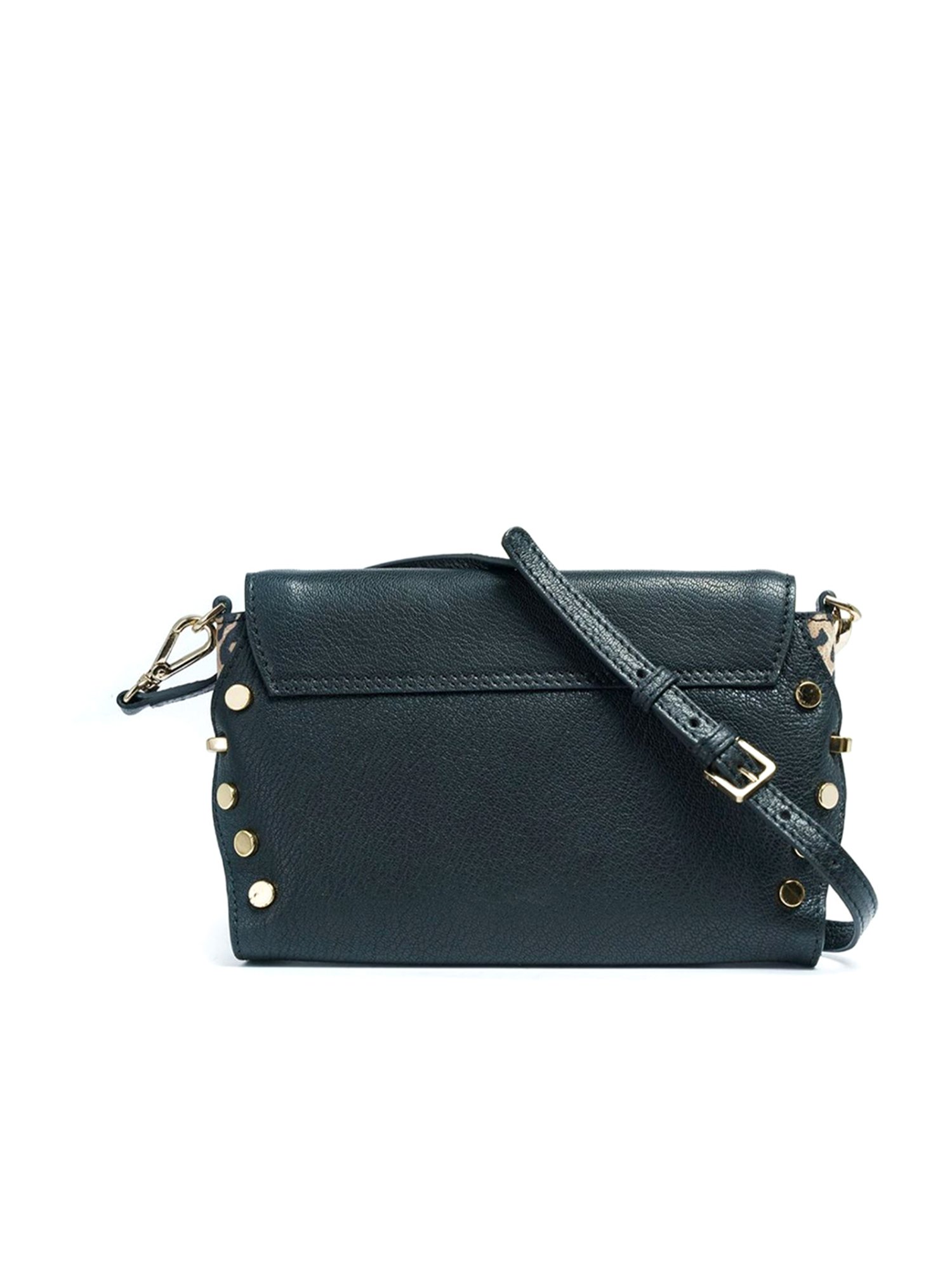 RI2K London Black Leather Small Cross Body Bag