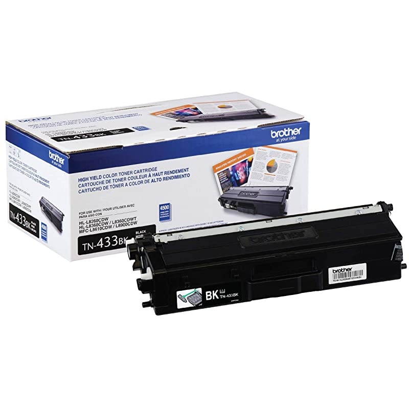Genuine TN433BK High Yield Toner-Retail Packaging , Black, 1 Size