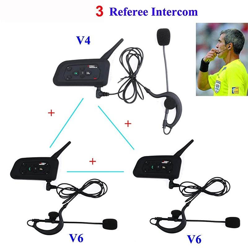 Headset Earphone Professional V6 V4 FBIM Full Duplex TwoWay Football Coach Judger Arbitration Earhook Earpiece Soccer Earphone Headset