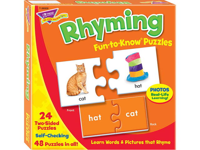 TREND T36009 Fun to Know Puzzles, Ages 3 to 9, 24 2-Sided Puzzles