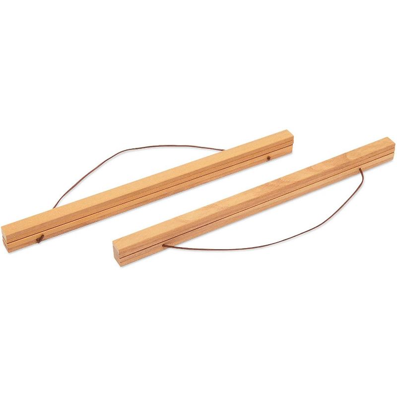 Okuna Outpost 2 Pack Wood Poster Hanger Frame, Magnetic Scroll for Wall (17 x 0.25 x 0.75 in)