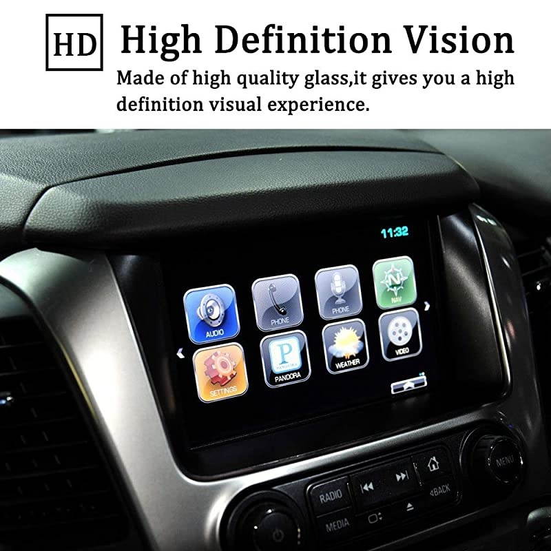 8 Inch Tempered Glass for Chevrolet Tahoe Suburban 2020 2019 2018 2017 2016 2015 Navigation Protector Film Cover for Chevy TAHOESUBURBAN MyLink Interior Center Touch Screen Cover Accessories