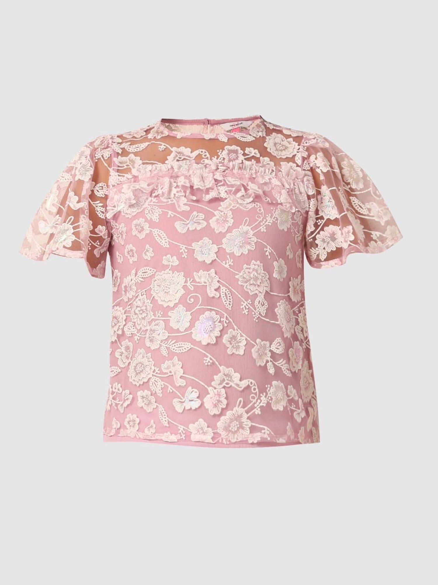 Cutecumber Kids Plum Lace Top
