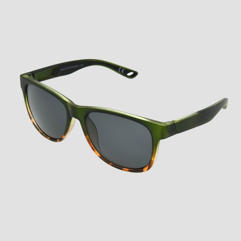 Men's Tortoise Shell Print Square Suunglasses - All in Motion™ Green