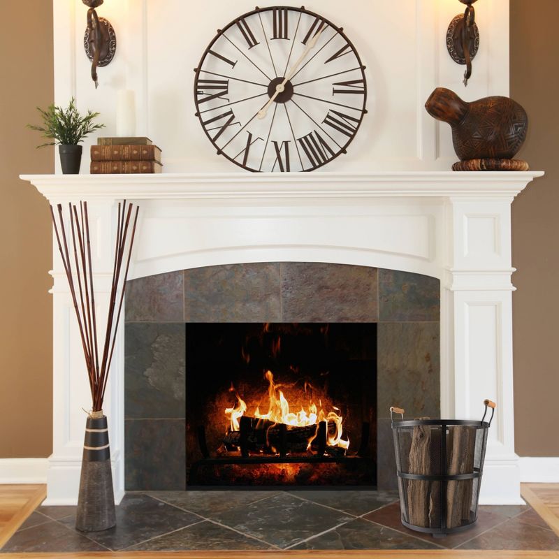 Pleasant Hearth 22" x 17" Log Bin Black