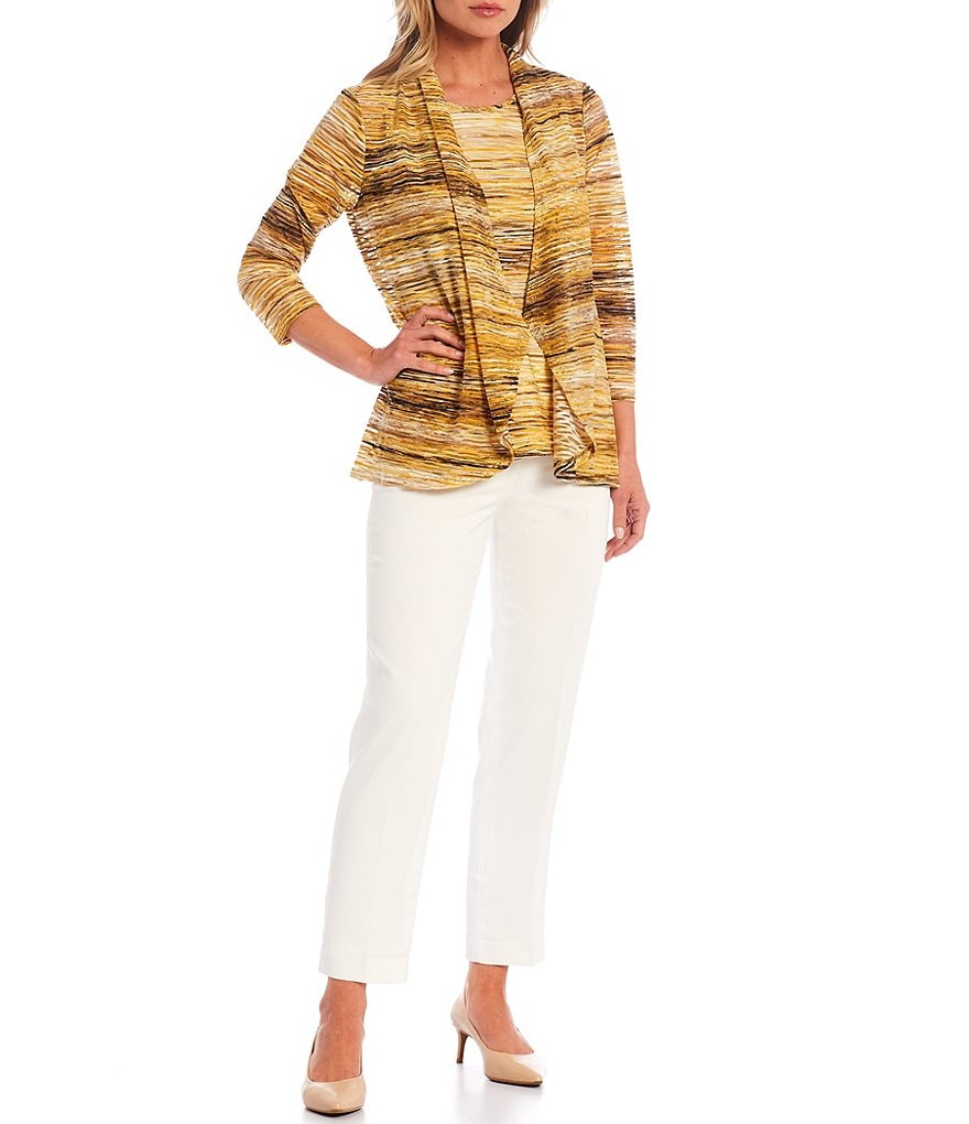 Caroline Rose Tissue Linen Bracelet Sleeve Shirt Jacket