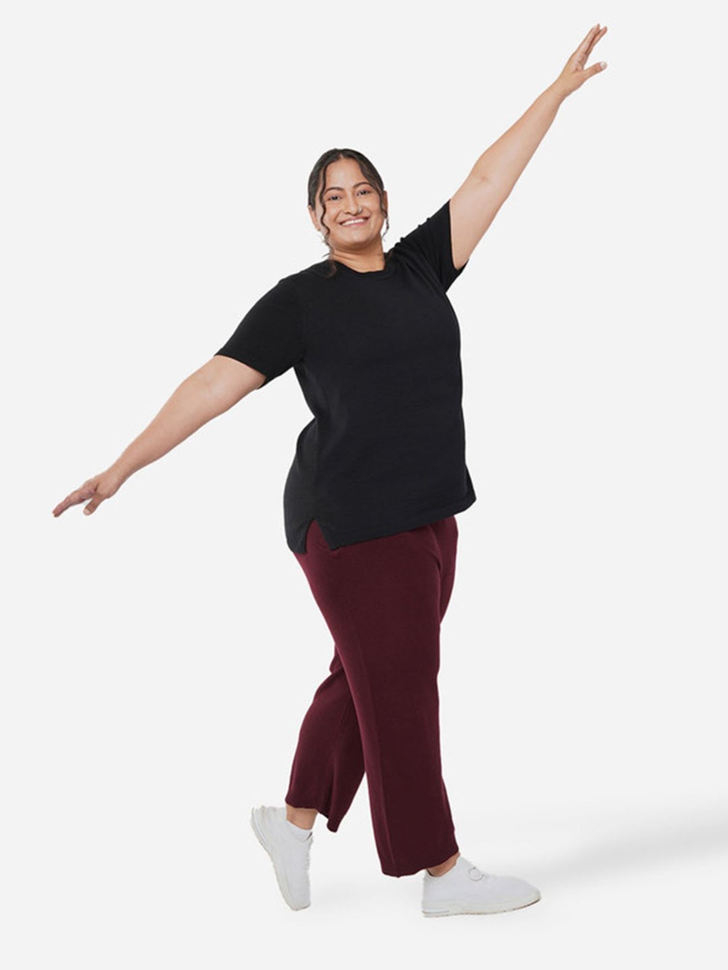 BlissClub Black At-Ease Cotton Knit Top