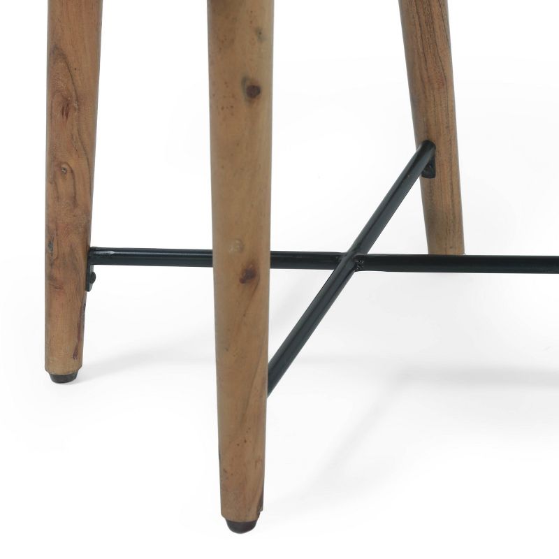 Westby Mid-Century Modern Handcrafted Acacia Wood Side Table with Drawer Natural - Christopher Knight Home