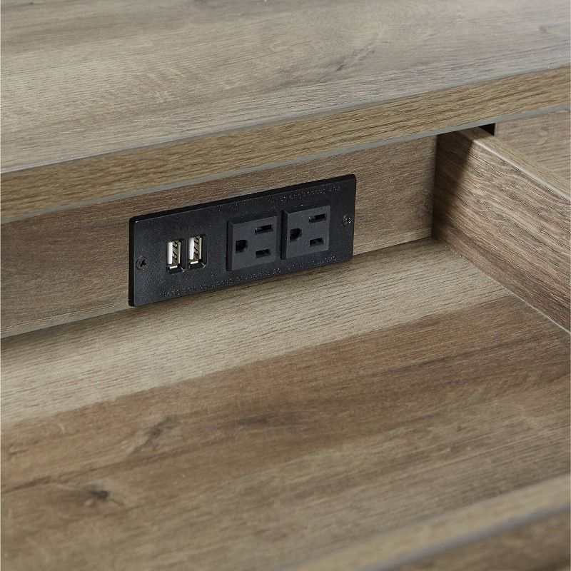 42" Braydon Writing Desk Gray Oak - OSP Home Furnishings