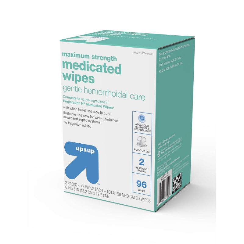 Medicated Hemorrhoid Wipes - 96ct - up & up™