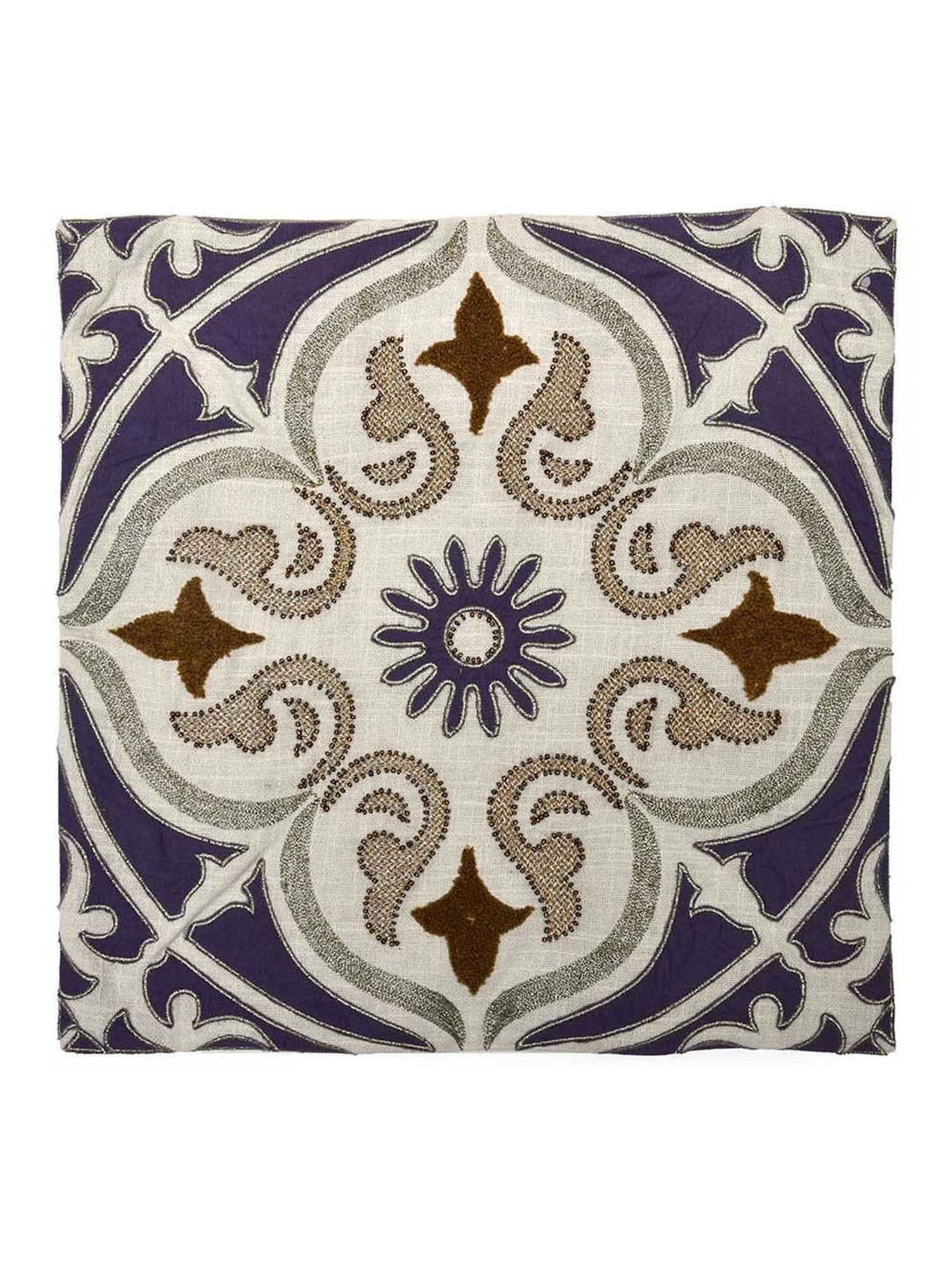 @home Nilkamal Lavender Cotton Cushion Cover