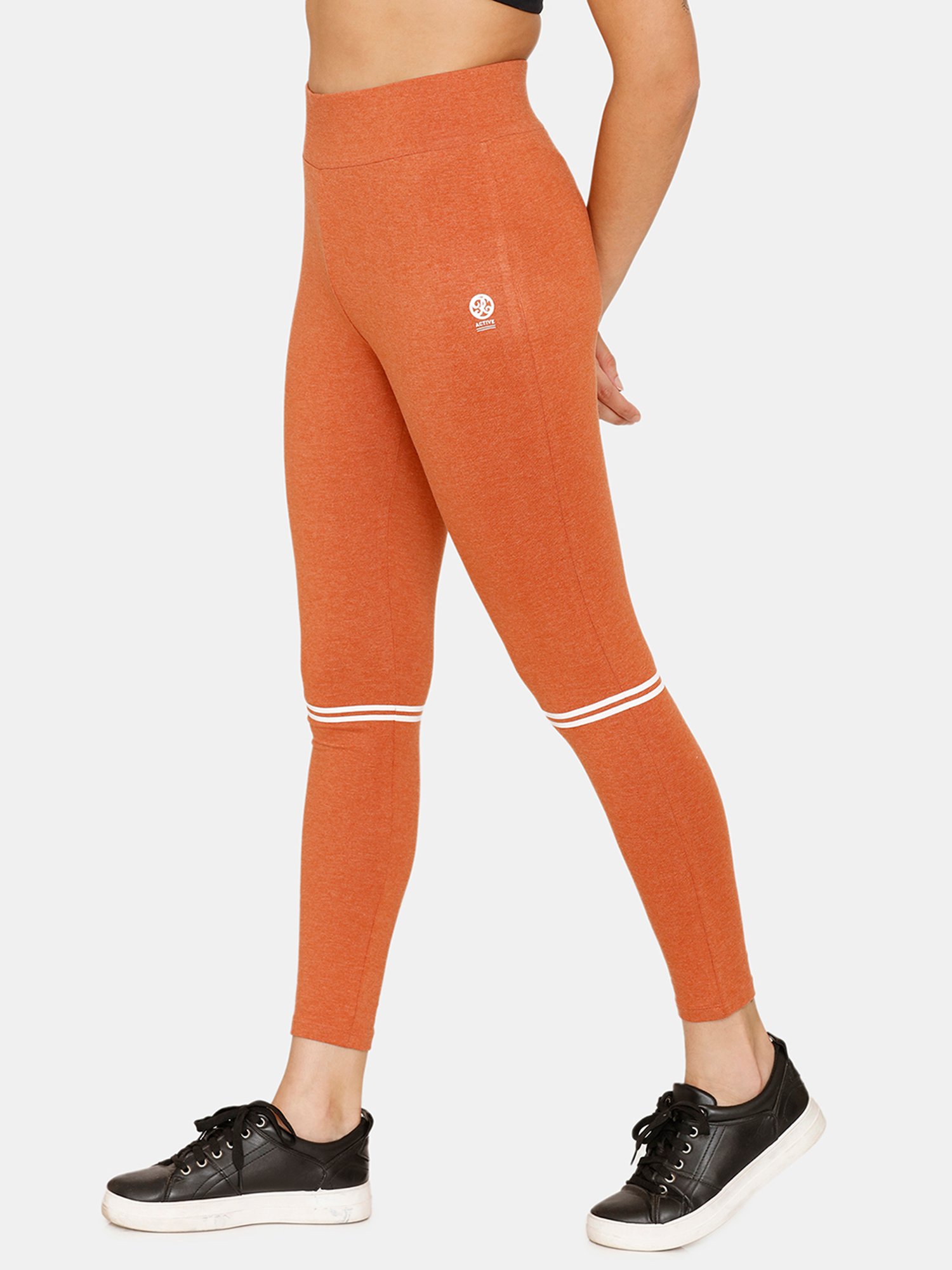 Rosaline by Zivame Rust Tights