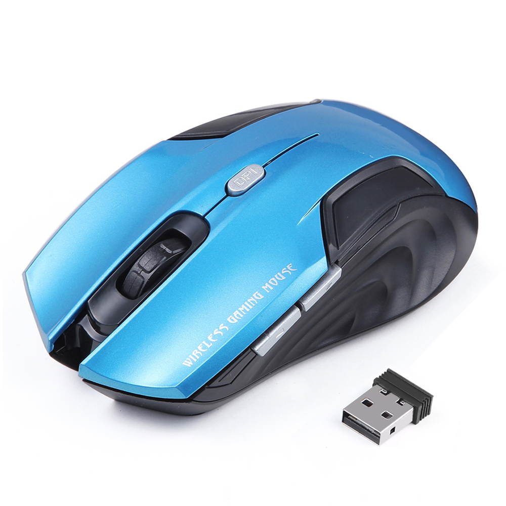 HXSJ Ergonomic Optical Office 2.4G Wireless Gaming Mouse Mice Adjustable 2400 DPI with 6 Buttons for Laptop PC Notebook Computer