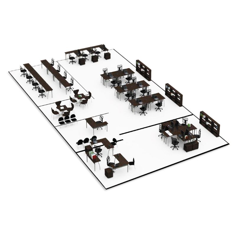 Linea Italia Trento Line Rectangular Desk 47-1/4w x 23-5/8d x 29-1/2h Mocha/Gray TR733MOC