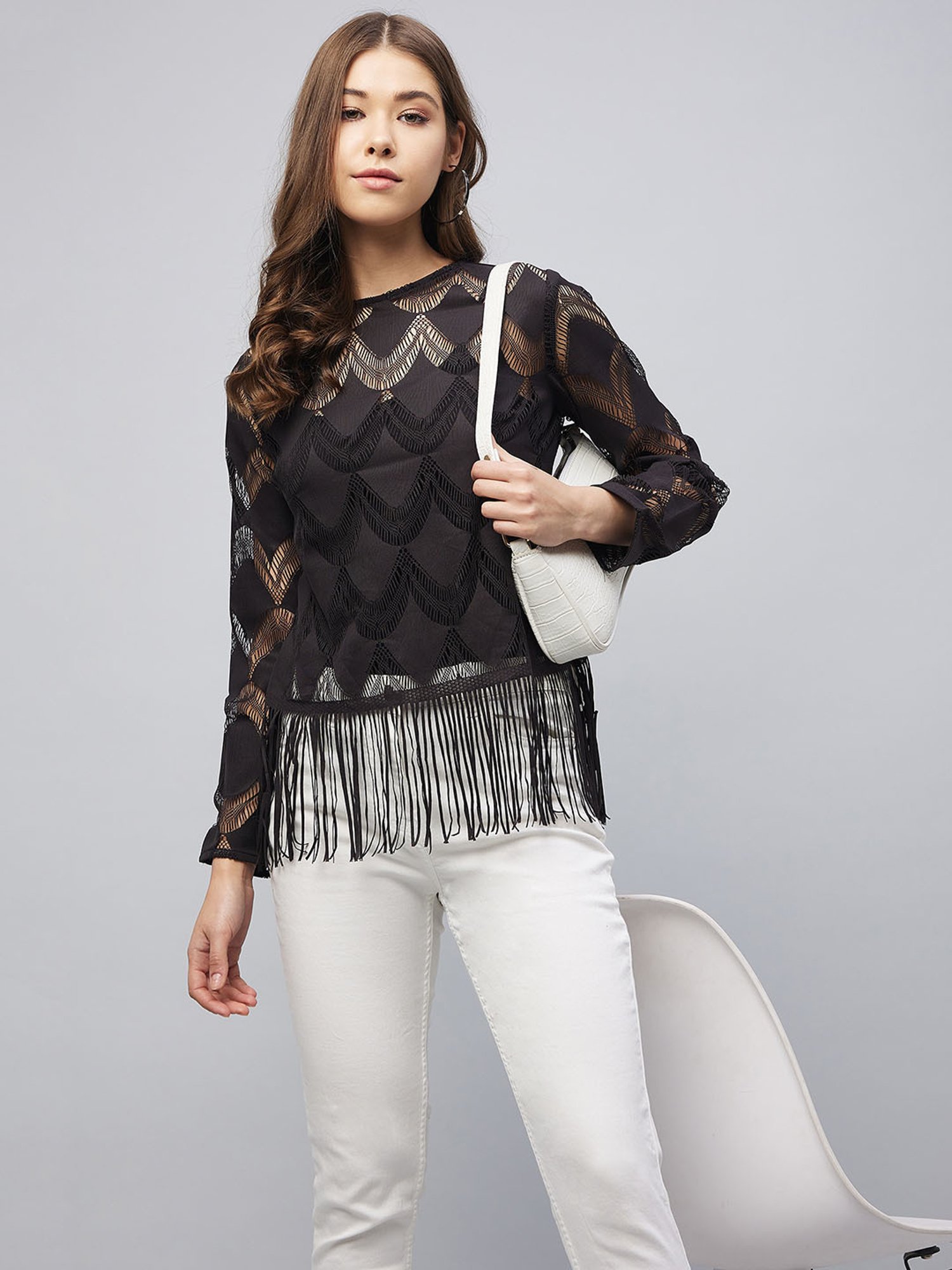 StyleStone Black Lace Top